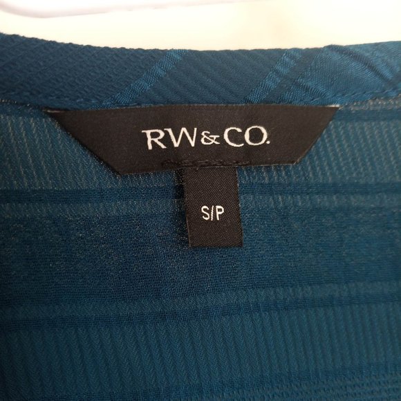 RW&CO Teal Sleeveless Top, Size S - Picture 5 of 11